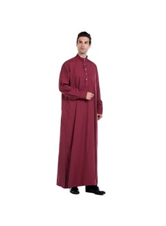ماركة غير محددة عباية بياقة قائمة أحمر  - Image 5