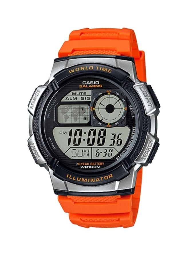 Men's Resin Digital Wrist Watch AE-1000W-4B - 44 mm - Orange - v1624459477/N19449597A_1