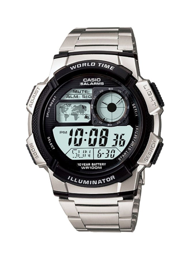 CASIO - Men's Stainless Steel Digital Quartz Watch AE-1000WD-1AVDF - 44 mm - Silver - Image 1