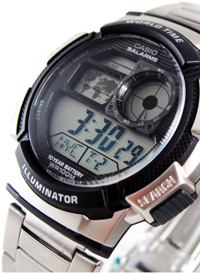 CASIO - Men's Stainless Steel Digital Quartz Watch AE-1000WD-1AVDF - 44 mm - Silver - Image 1