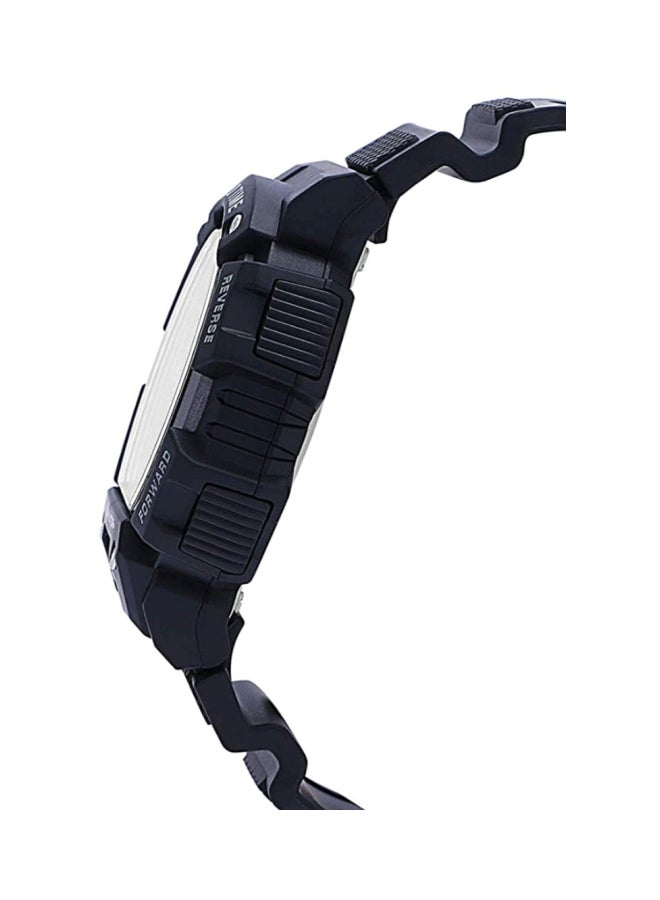 كاسيو ساعة يد رقمية مقاومة للماء بسوار من الراتينج طراز AE-1400WH-1A - قياس 51 مم - لون أسود للرجال - Image 3