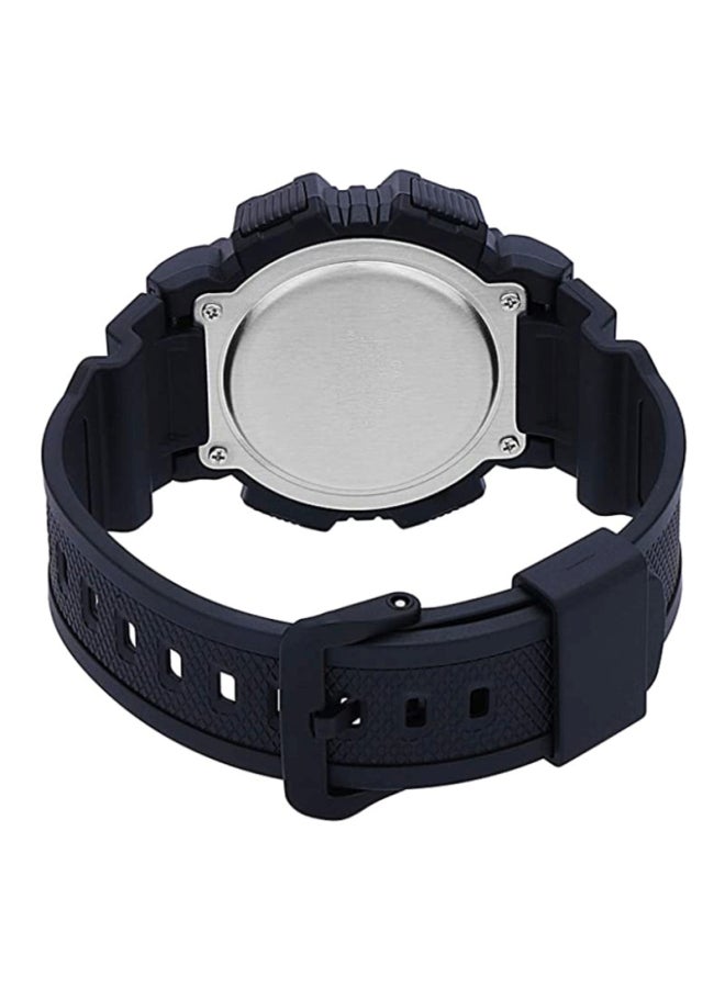 كاسيو ساعة يد رقمية مقاومة للماء بسوار من الراتينج طراز AE-1400WH-1A - قياس 51 مم - لون أسود للرجال - Image 2