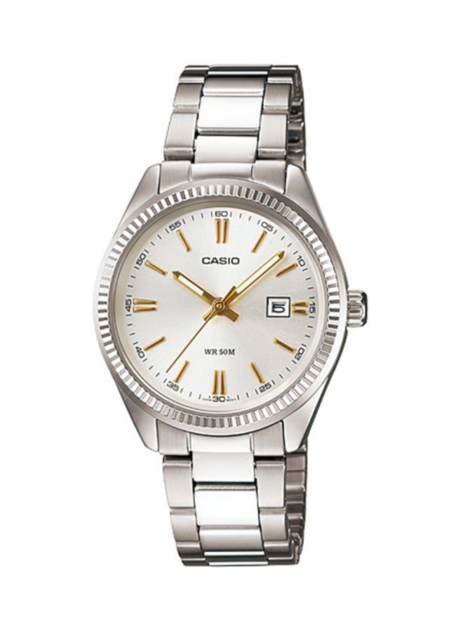 CASIO - Women's Enticer Water Resistant Digital Watch LTP-1302D-7A2VDF - 30 mm - Silver - Image 1