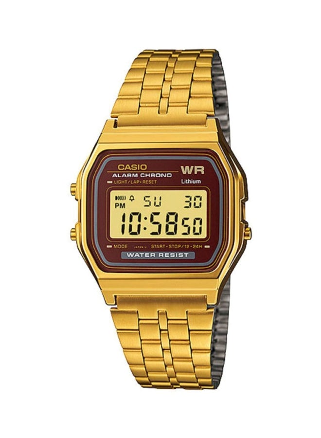 كاسيو ساعة يد رقمية كوارتز من مجموعة فينتاج طراز A159WGEA-5DF - مقاس 33 مم - لون ذهبي للرجال  - Image 1