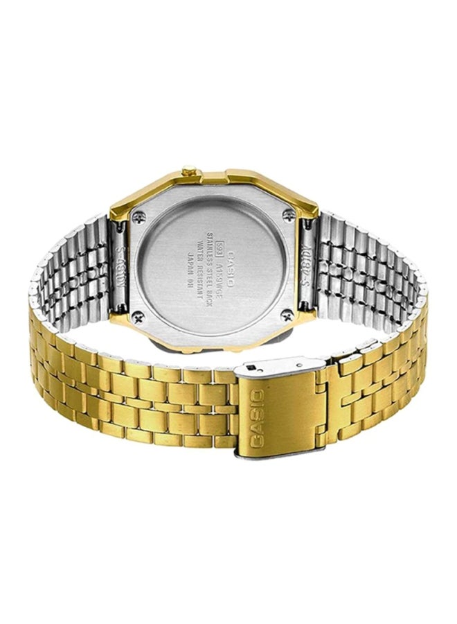 كاسيو ساعة يد رقمية كوارتز من مجموعة فينتاج طراز A159WGEA-5DF - مقاس 33 مم - لون ذهبي للرجال  - Image 2
