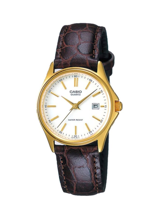 CASIO Women's Leather Quartz Analog Watch LTP-1183Q-7ADF - 32 mm - Brown - Image 1