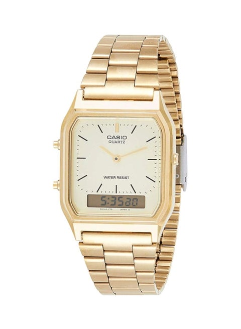 Men's Water Resistant Analog & Digital Quartz Watch AQ-230GA-9DMQ - 30 mm - Gold