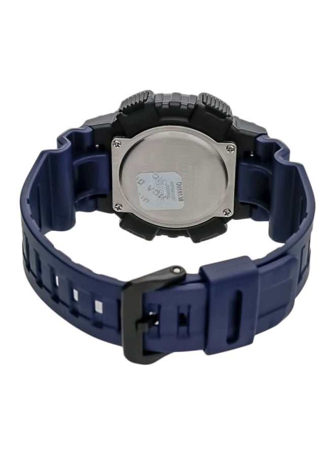 كاسيو ساعة يد شبابية بعقارب ورقمية مقاومة للماء طراز AEQ-110W-2AVEF - قياس 47 مم - لون أزرق للرجال - Image 2