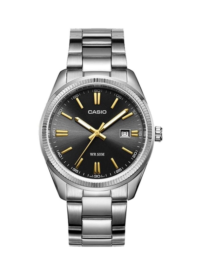 كاسيو ساعة يد إنتايسر بسوار من الإستانليس ستيل مقاومة للماء طراز MTP1302D للرجال - Image 1