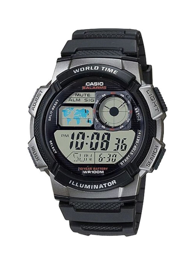 كاسيو ساعة يد رقمية من سلسلة يوث طراز AE-1000W-1BV - قياس 44 مم - لون أسود للرجال - Image 1