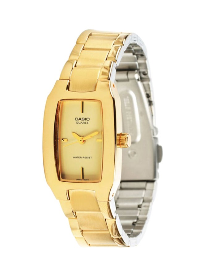 كاسيو ساعة يد بعقارب مقاومة للماء طراز LTP-1165N-9C - مقاس 33 مم - لون ذهبي للنساء - Image 1