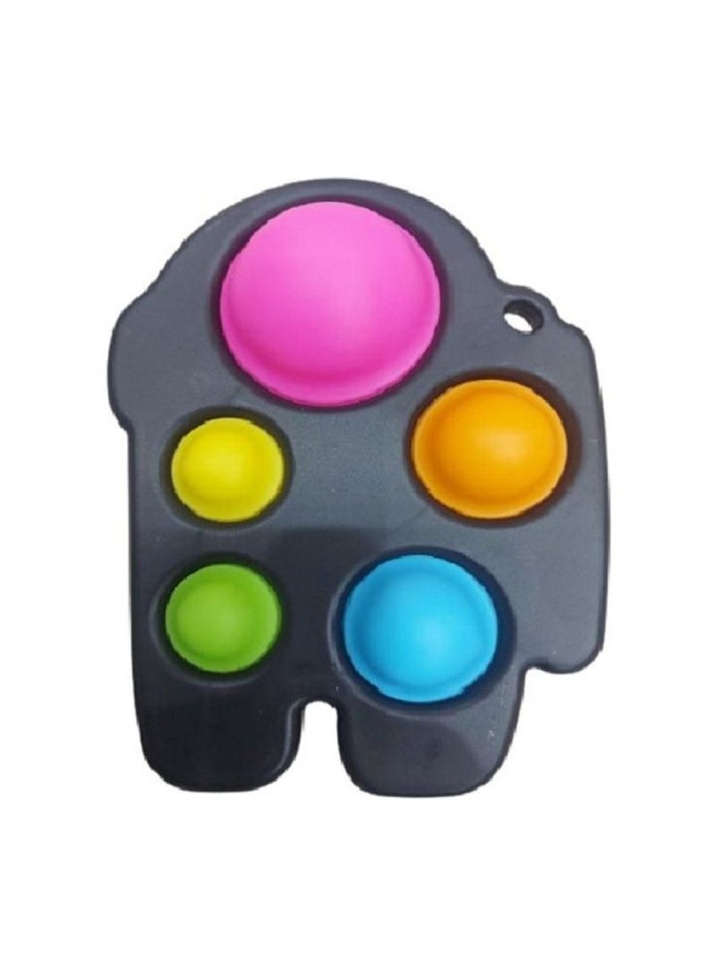 Five Push Dimple Fidget Toy Black