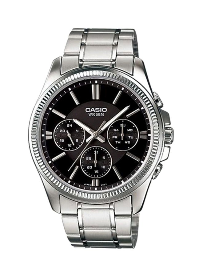 CASIO - Men's Water Resistant Chronograph Watch MTP-1375D-1A - 42 mm - Silver - Image 1