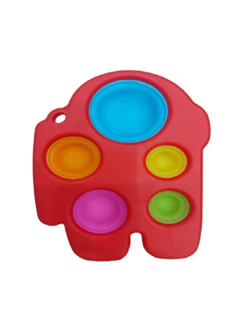 Generic - Five Push Dimple Fidget Toy Red - Image 1