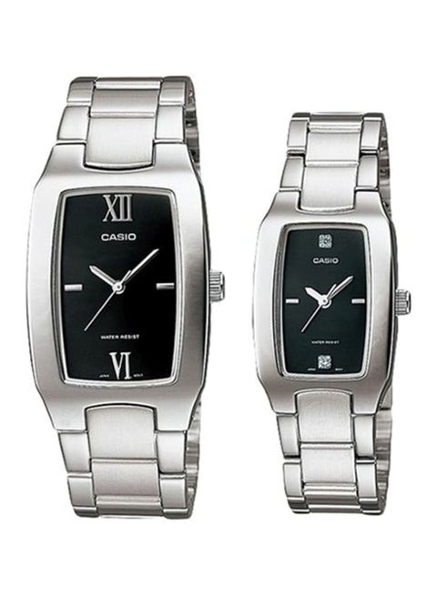 Water Resistant Analog Couple Watch Set MTP/LTP-1165A-1C2