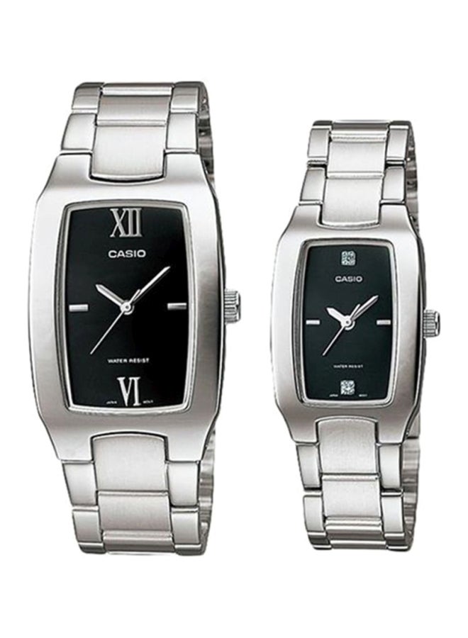 CASIO - Water Resistant Analog Couple Watch Set MTP/LTP-1165A-1C2 - Image 1