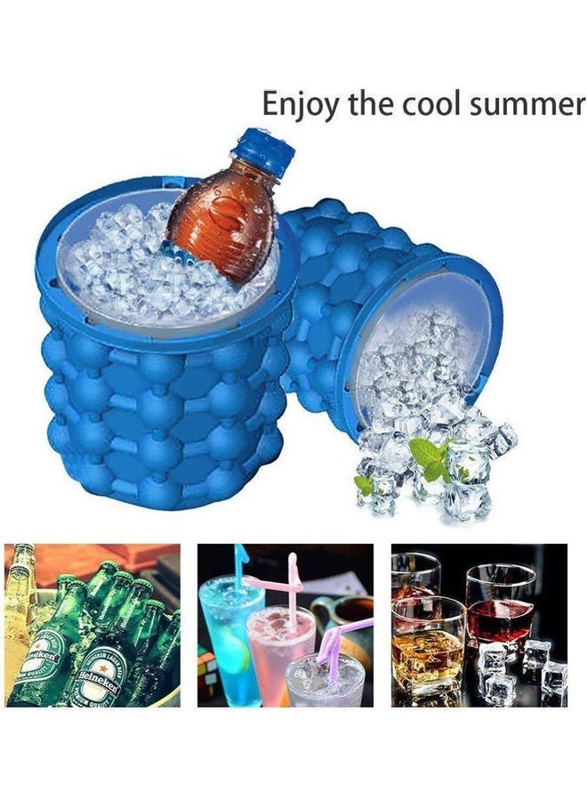Cady One - Bucket Shape Ice Cube Maker Blue 20x15x20cm - Image 1