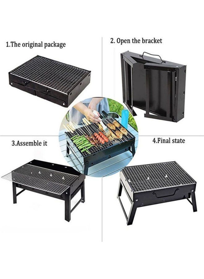 Cady One Portable BBQ Charcoal Grill Black 43x24x29cm  - Image 3