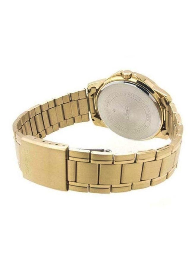 كاسيو ساعة يد كوارتز بعقارب وسوار من الفولاذ طراز LTP-V004G-7BUDF - 35 مم - لون ذهبي للنساء - Image 2