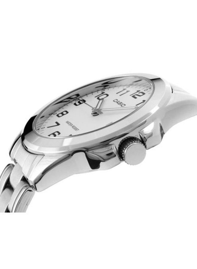 كاسيو ساعة يد كوارتز بعقارب وسوار من الإستانلس ستيل طراز MTP-1215A-7B2DF - 43 مم - فضي للرجال - Image 4