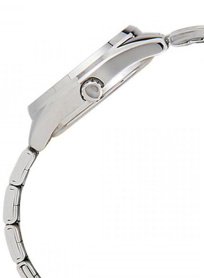 كاسيو ساعة يد إنتايسر كوارتز بعقارب مقاومة للماء طراز LTP-1335D-1AVDF - 36 مم - فضي للنساء - Image 3