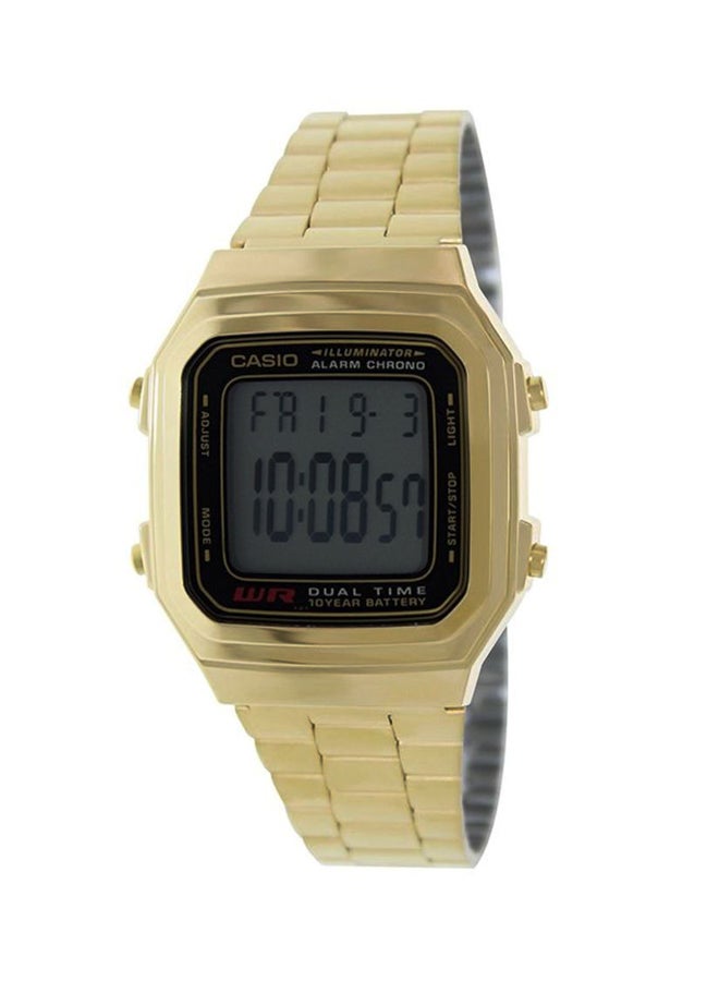 كاسيو ساعة يد رقمية مقاومة للماء طراز A-178WGA-1A - مقاس 41 مم - لون ذهبي للرجال - Image 1