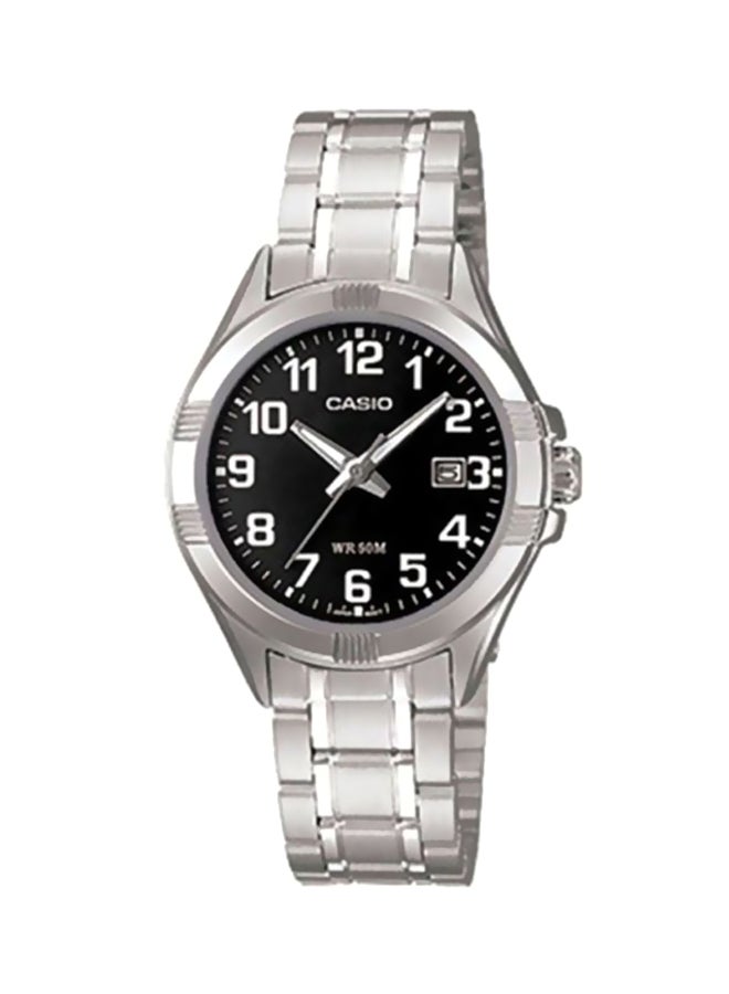 كاسيو ساعة يد رسمية بعقارب طراز LTP-1308D-1B - قياس 31 مم - لون فضي للنساء - Image 1