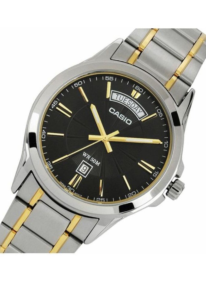 CASIO Men's Enticer Analog Watch MTP-1381G-1A - 47 mm - Silver/Gold - Image 4