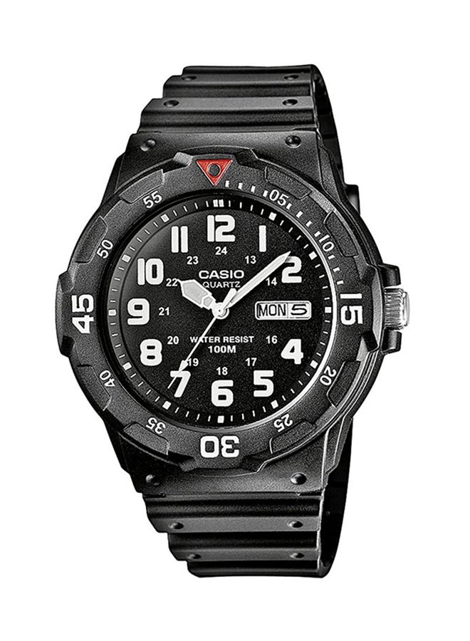 كاسيو ساعة يد بعقارب مقاومة للماء طراز MRW-200H-1BVEF - 45 مم - أسود للرجال - Image 1