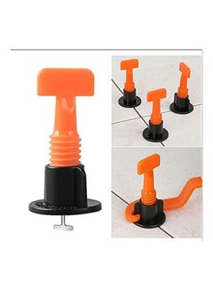 50-Piece Ceramic Tile Leveing For Construction Tool Black/Orange