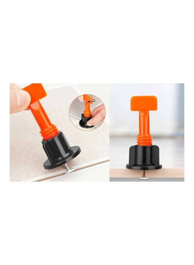 Strong - 50-Piece Ceramic Tile Leveing For Construction Tool Black/Orange - Image 1