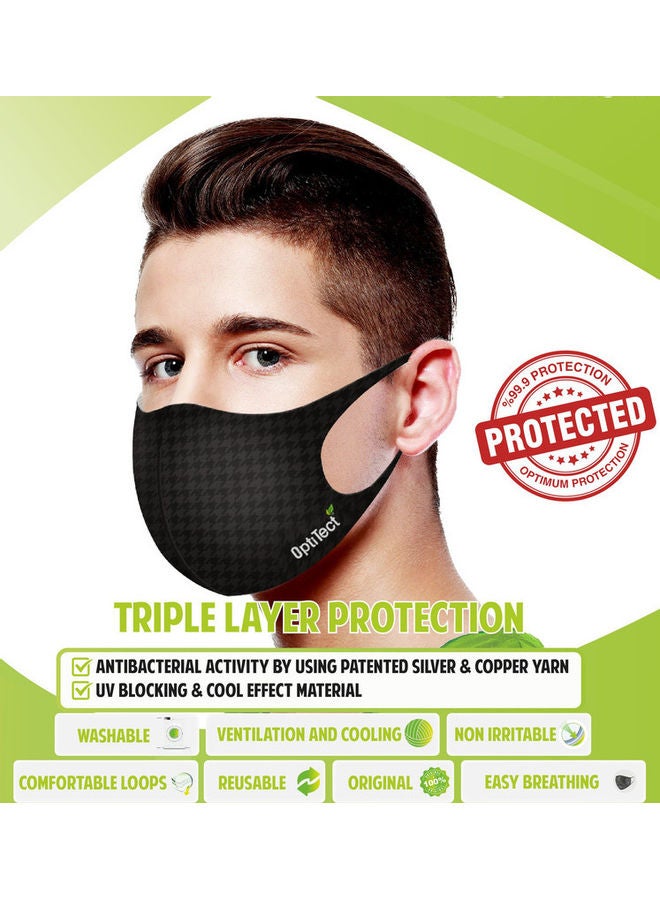 أوبتيتيكت قناع وجه قابل لإعادة الاستخدام ببراءة اختراع قناع قابل للغسل كبير جداً - Image 2