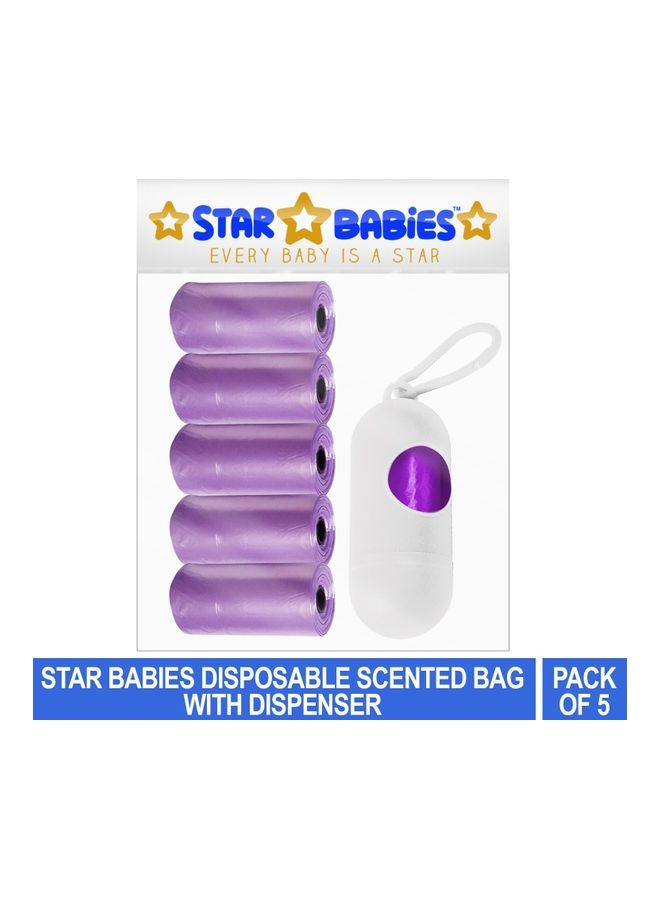 STAR BABiES Disposable Scented Bag With Dispenser - Pack Of 5 - Image 2
