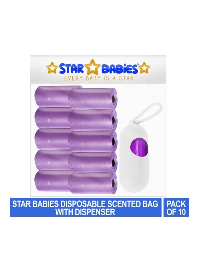 ستار بيبيز حقيبةٌ معطرة للاستخدام مرةٌ واحدة مع موزع - عبوة من 10 قطع - Image 2