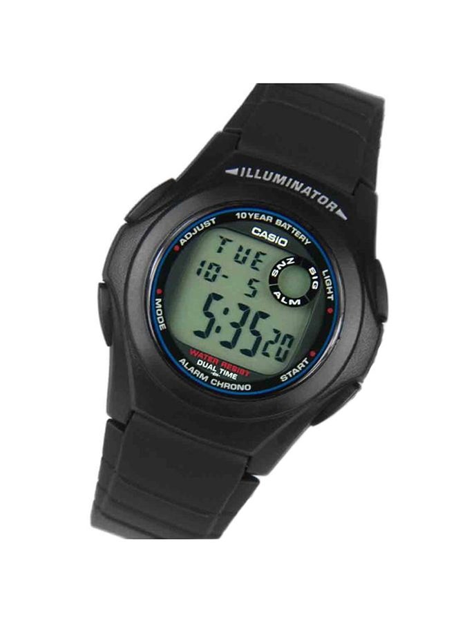 كاسيو ساعة يد رقمية بسوار من السيليكون طراز F-200W-1A - قياس 40 مم - لون أسود للرجال - Image 5