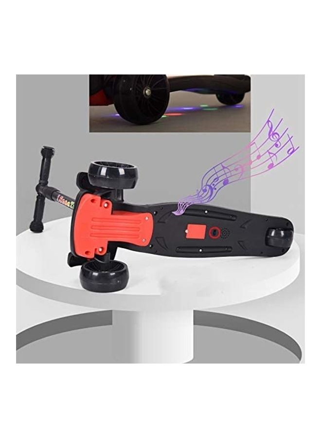 Cool Baby Foldable LED Light Wheels Ride-On Scooter with Adjustable Height and Music 65 x 30 x 77cm - Image 3