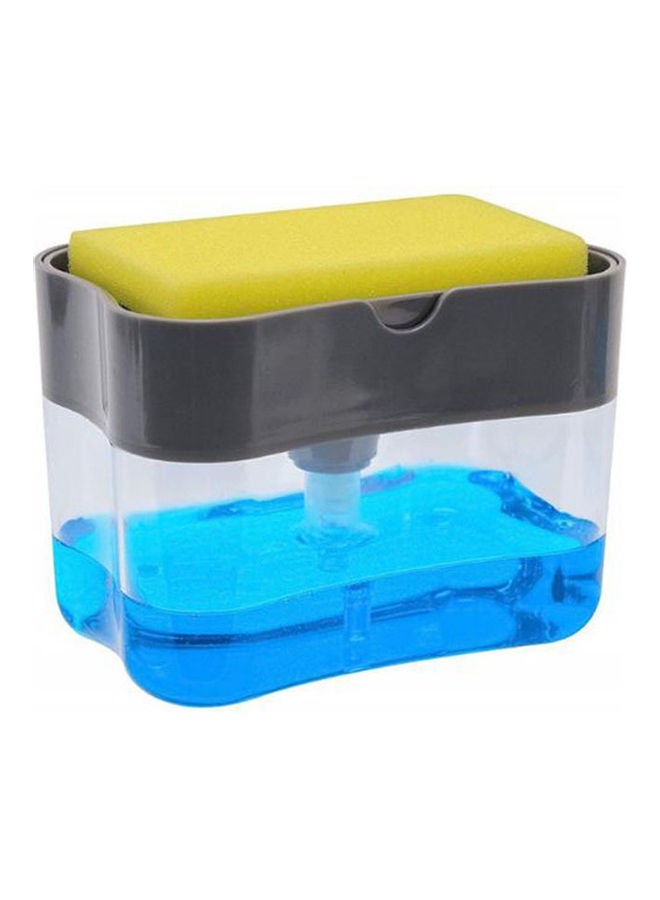 2-In-1 Soap Pump And Sponge Holder Clear/Black