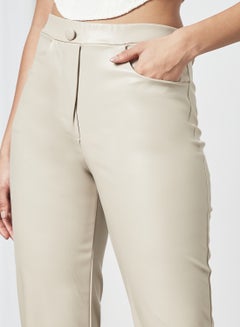 FEMME LUXE PU Pants Beige Stone  - Image 4