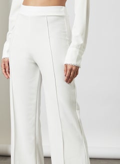 FEMME LUXE High Waist Wide Leg Pants White  - Image 4