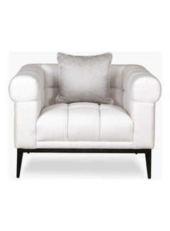 2XL Home Braeden One-Seater Sofa White/Black 102x100x69cm  - Image 1