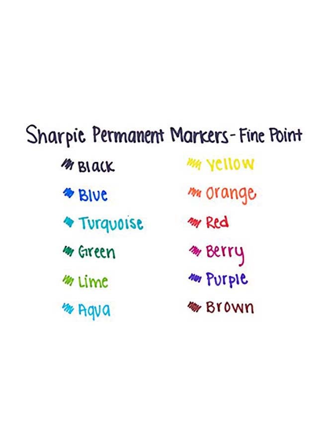 Sharpie 12-Piece Fine Point Permanent Marker Black - Image 5