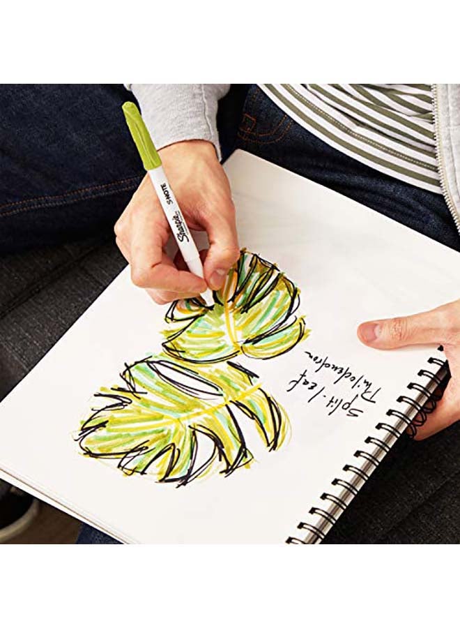 شاربي طقم أقلام ماركر إس-نوت برأس مشطوف بتصميم مبتكر مكون من 24 قطعة متعدد الألوان - Image 4