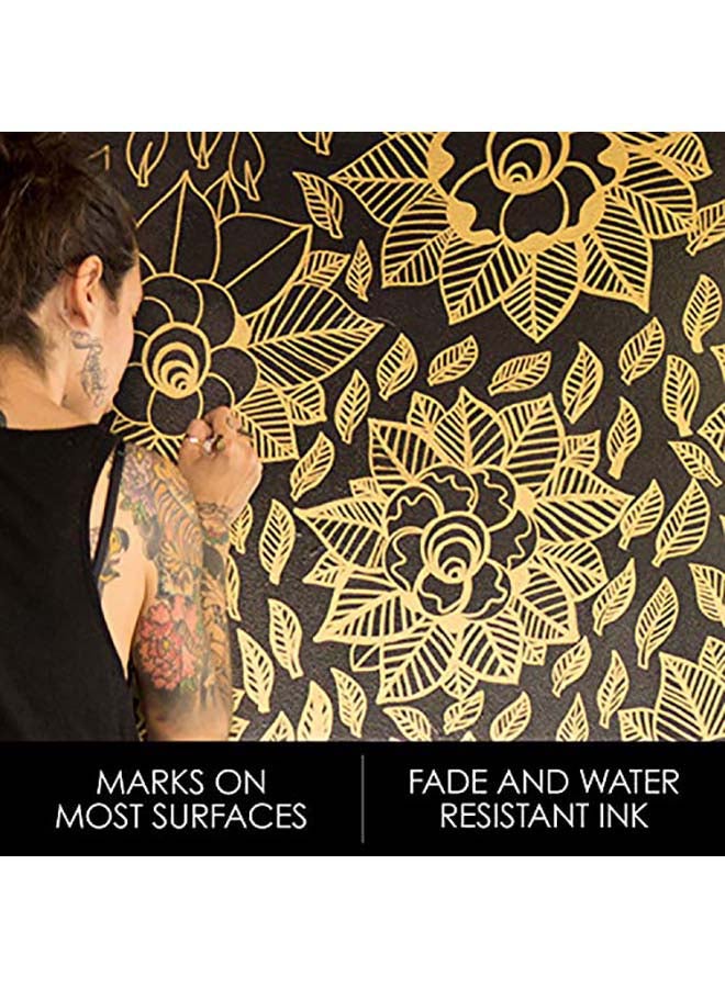 Sharpie 2-Piece Metallic Fine Point Permanent Marker Gold - Image 2