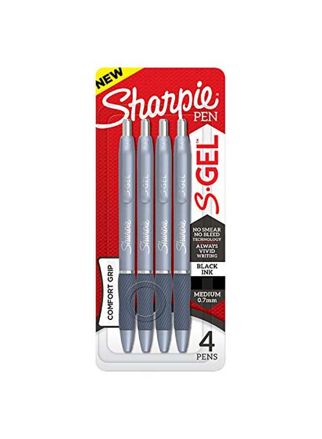 Sharpie 4-Piece  Medium Point (0.7mm) S-Gel Ink Pen Blue - Image 1