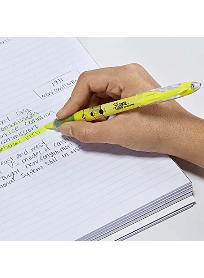 Sharpie - 5-Piece Accent Pen-Style Retractable Highlighter Yellow - Image 1