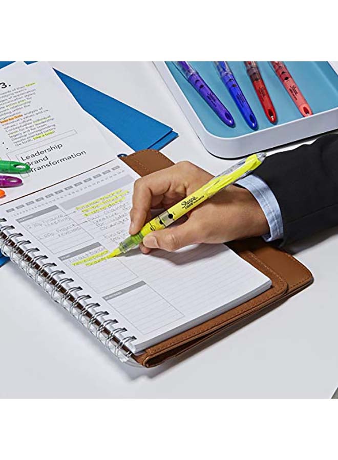 Sharpie - 5-Piece Accent Pen-Style Retractable Highlighter Yellow - Image 1