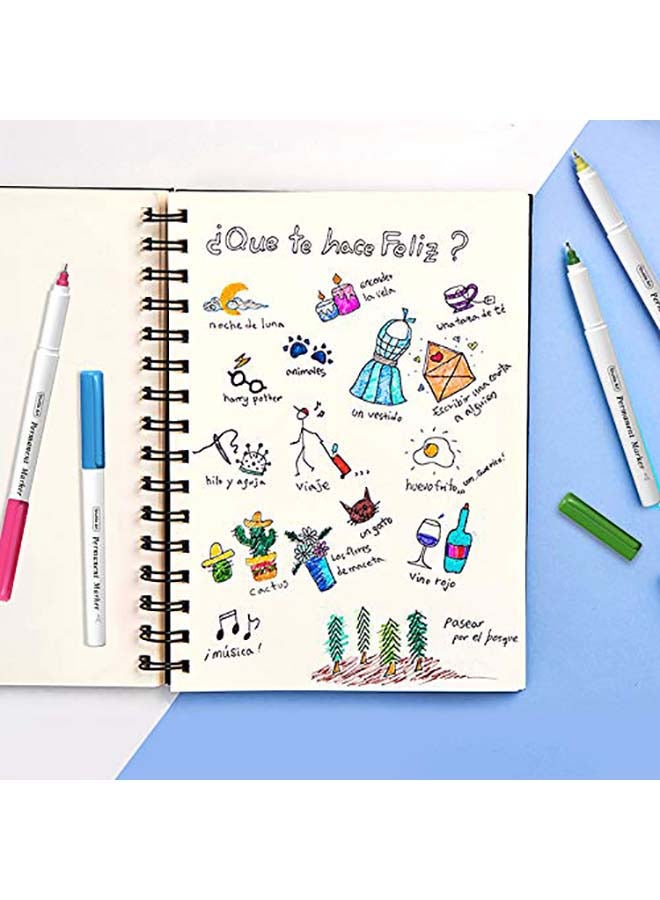 Shuttle Art 30-Piece Assorted Colors Ultra Fine Point Permanent Marker Set Multicolour - Image 3