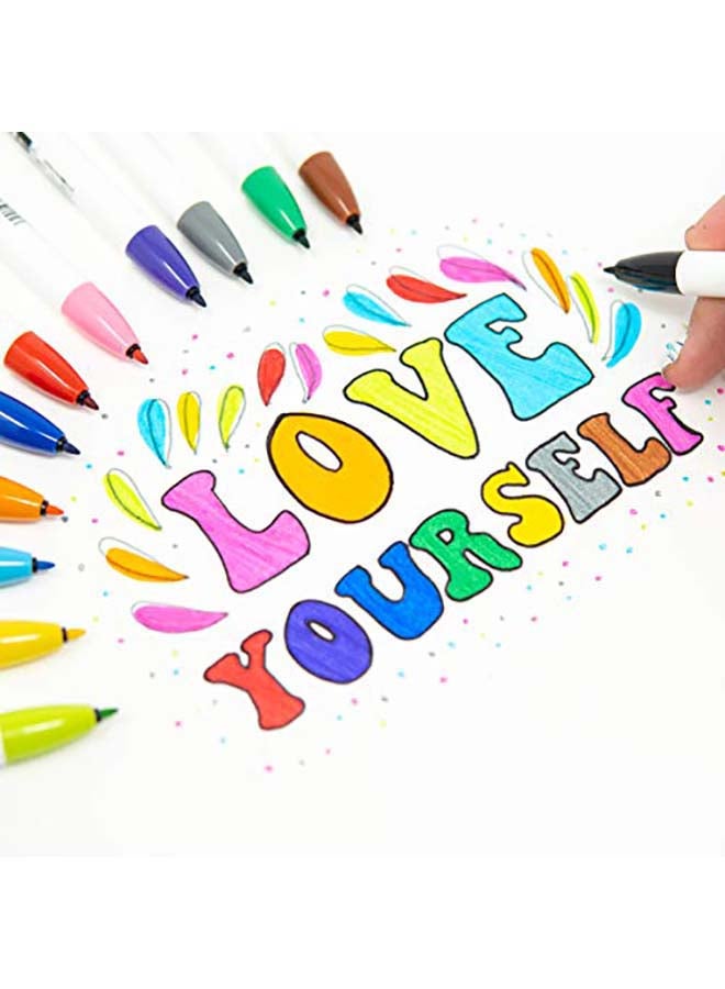 زيبرا بن طقم أقلام ماركر قابلة للسحب مكون من 12 قطعة متعدد الألوان - Image 4