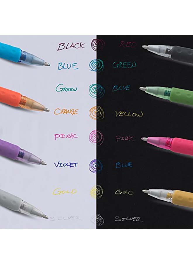 Pentel Sparkle Pop Metallic Gel Pen, Pack of 8 Multicolour - Image 3