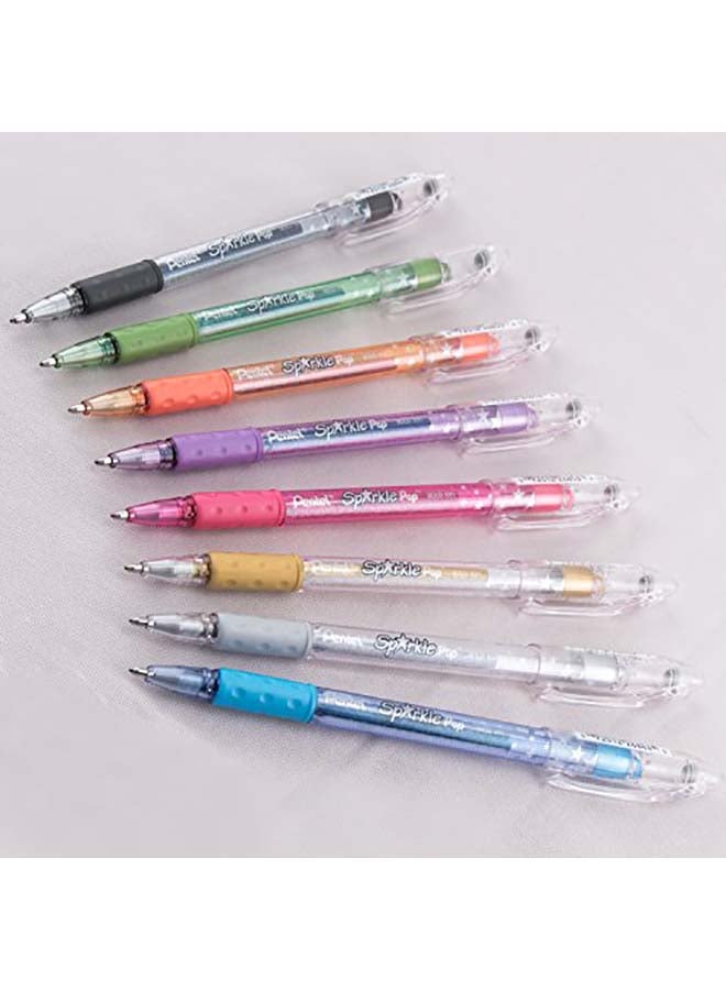 Pentel Sparkle Pop Metallic Gel Pen, Pack of 8 Multicolour - Image 5